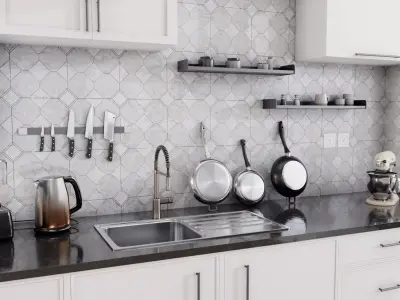 High Quality Collection of Kitchen Assets for Interior - 3D Pack