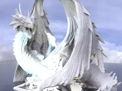 Arthurian Dragon King Sculpt 3 3D model