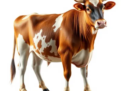 Holstein Cow D Model Pack Low-poly 3D model