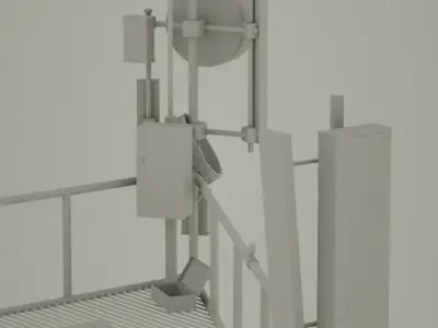 Antenna telecommunication tower 3D model