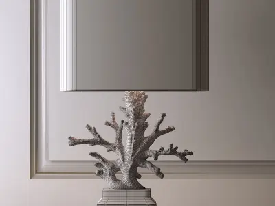 Gold Coral table lamp 3D model
