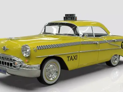Oldsmobile Super 88 Taxi 1955 Low-poly 3D model