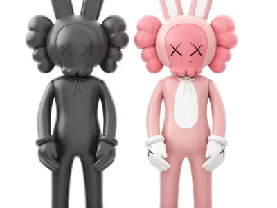 kaws accomplice vinyl figure 3D model