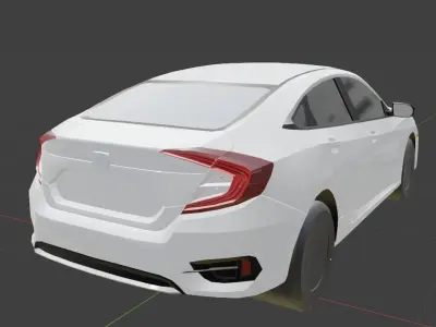 2019 Honda Civic LX  Low-poly 3D model