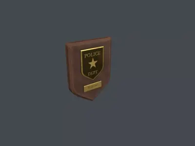 Police Wall Plaque Low-poly 3D model