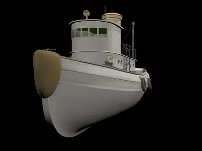 Yacht ship  Low-poly 3D model