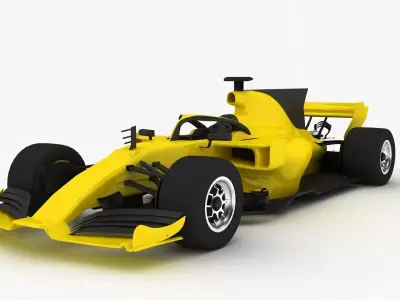 Formula 1 Season 2022 F1 Race Car yellow  3D model