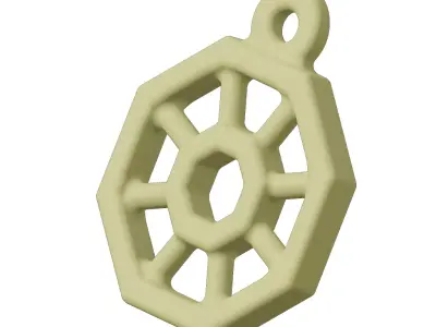 Plastic Luxurious Pendant 3D model