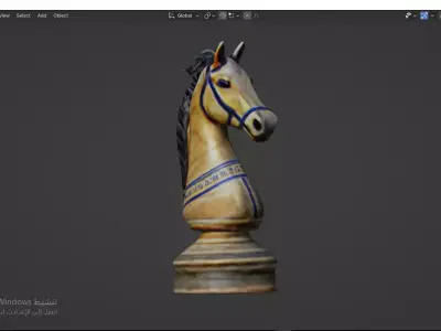 Horse chess Low-poly 3D model buy