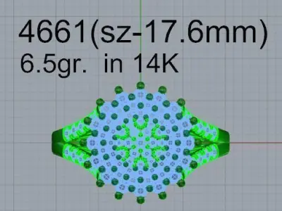 Flower Split Shank Ring 4661 3D print model