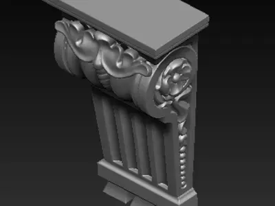 Corbel Decorative 2   3D model 3D print model