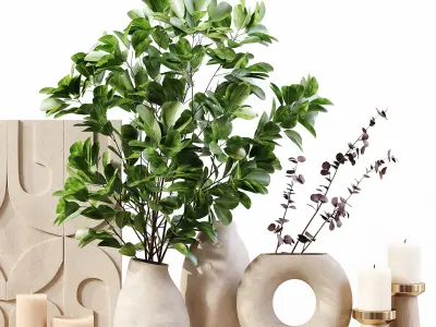 Decorative Set 204 Low-poly 3D model