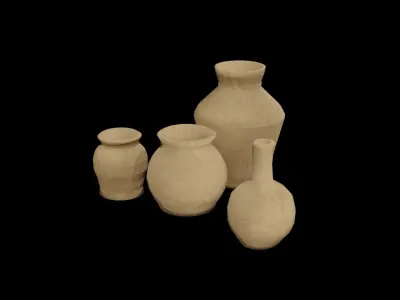 vases low poly Free low-poly 3D model
