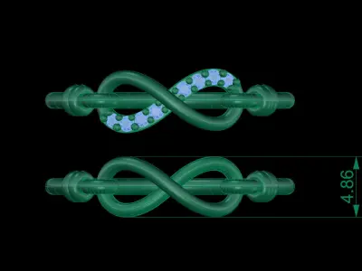 Infinity Ring STL 3D print model 3D print model