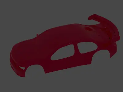 high poly car body ready for 3d printing 3D print model