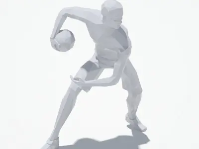 Basketball Sport Pose 2 Low-poly 3D model