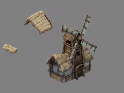 Game Pastoral Farm - Windmill Room 01 3D model