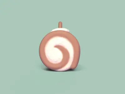 Roulade Keychain 3D print model