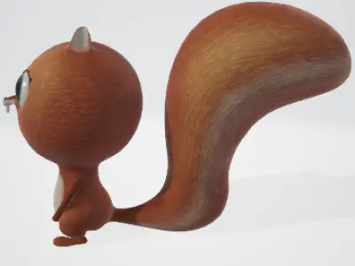 Squirrel 3D Model Low-poly 3D model
