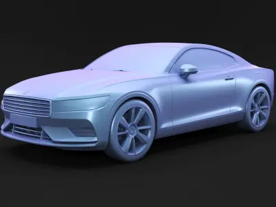 Swedish luxury electric sedan 3D model