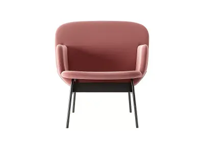 Modern Pink Armchair Contemporary Fabric Chair  3D model