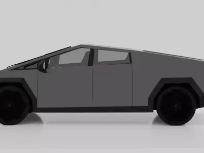 Tesla Cybertruck  interior and exterior 3D model