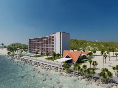 Hotel Beach 3D model