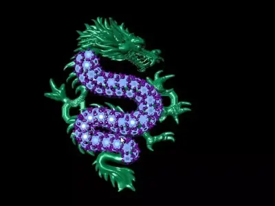 Dragon pendant 3D print model