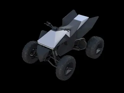 Tesla Cybertruck and Cyberquad Pack 3D model