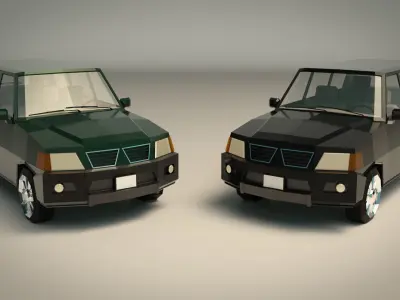 Low Poly SUV 01 Low-poly 3D model