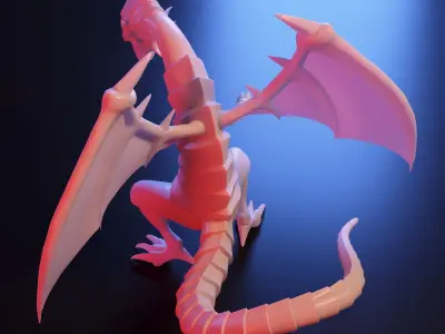 Anime dragon 3D print model