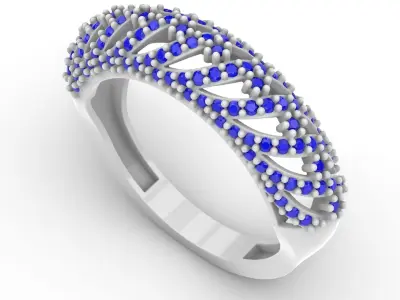 Jewelry Diamond Ring Model RG72 Free 3D print model