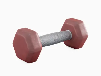 Rubber Dumbbell 03 Low-poly 3D model