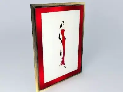 Lady in Red 1 By Marilyn Robertson Free 3D model