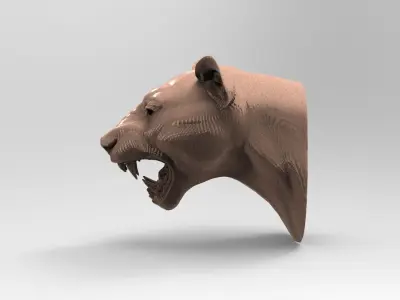 lion  head 3D model