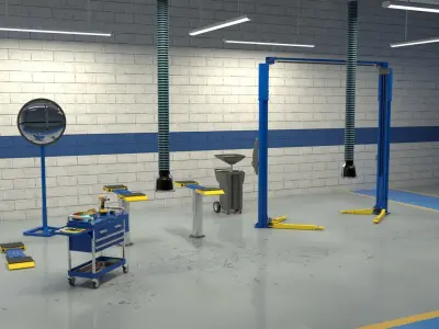 Express Service - Repair Shop 3D model