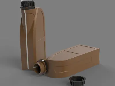 Plastic Bottle Oil Car Engine 1L 3D print model