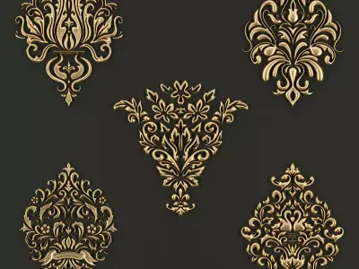 Ornament set 003 3D model