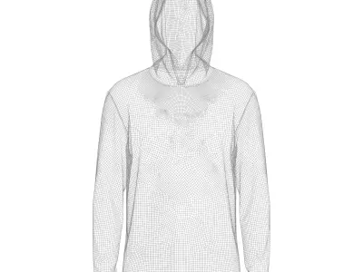 Male Hooded Jersey 2 3D model