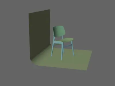 High-Poly Realistic Wooden Chair 3D Model Free 3D model