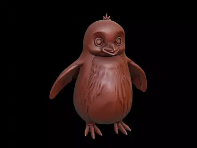 Penguin Animal Sculpture 3D print model buy