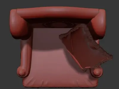 relaxing armchair 3D model 3D model