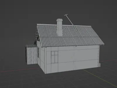 Abandoned House Low-poly 3D model
