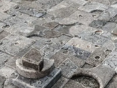 Tile Mutina Puzzle Old n4 3D model