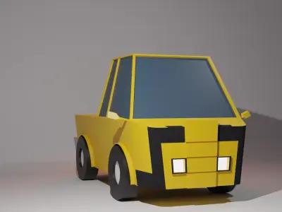 Low poly pick up truck Low-poly 3D model
