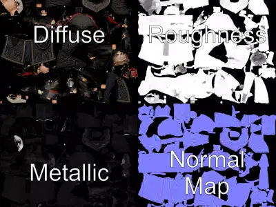 Mystic Hooded Figure model pack Low-poly 3D model