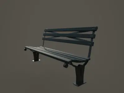 Central Park Benches PBR - Unreal Free low-poly 3D model