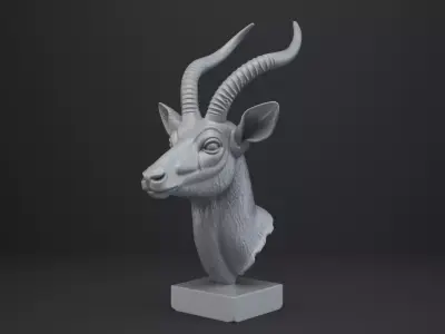 Antilope Bust - Animal Figurine 3D print model