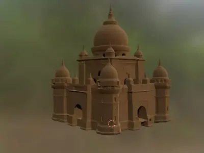 Indian Castle 3d model Low-poly 3D model