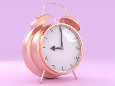 Copper Alarm Clock 3D model